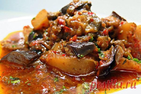 Овощное рагу с баклажанами | Поварёшка