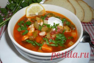 Солянка с копченой колбасой — MOJAKUHNJA.ru