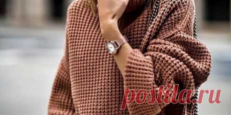 «Вафельный» узор спицами. / knittingideas.ru