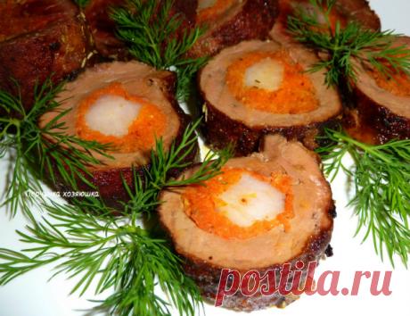 Не знаете,что приготовить из печени? Приготовьте рулетики..