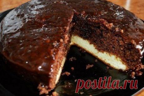Шоколадный пирог на творожной основе в мультиварке,