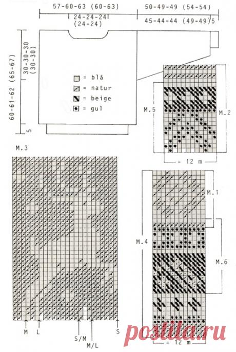 lutik-вязание крючком и спицами: пуловер в норвежском стиле &quot;олени&quot; спицами