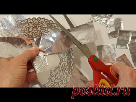 РЕЖЕМ на КВАДРАТИКИ ФОЛЬГУ!ВЫ ВЛЮБИТЕСЬ В ЭТУ КРАСОТУ!подарки.поделки.декор.4идеи для дома пасха diy