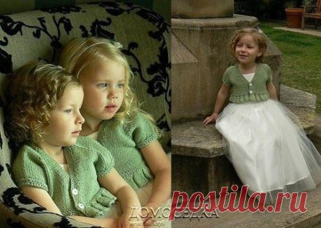 КАК СВЯЗАТЬ
Стильное болеро для девочки: 9 резмеров!

Маленькое летнее вязаное болеро для девочки со спущенным рукавчиком и оборкой по нижнему краю, выполнено сверху вниз одним полотном. Простая, но стильная модель станет хорошим дополнением к нарядному платью (перевод с английского языка).
Показать полностью…