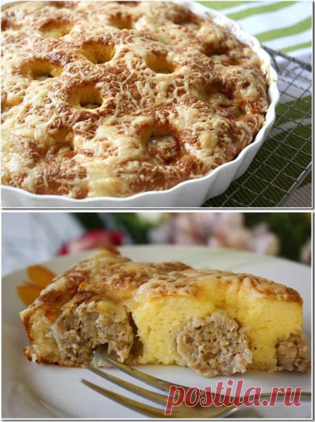 Вкуснейший пирог с фрикадельками: готовится легко, съедается быстро!