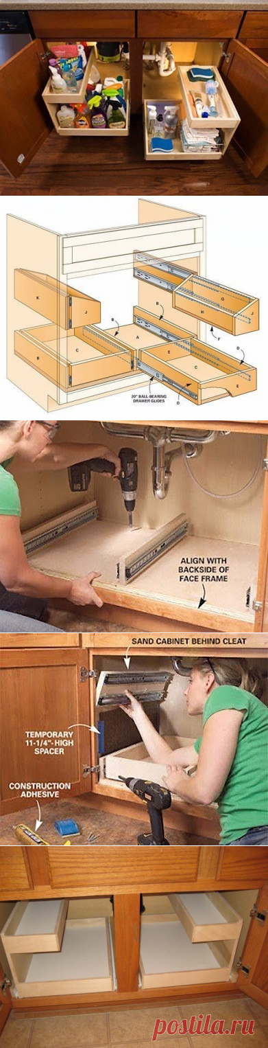 Используем место под мойкой с толком