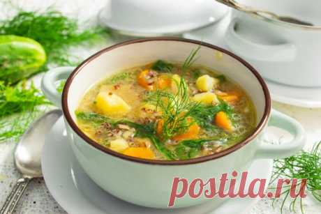 Грибной суп с киноа и шпинатом — Ботаничка