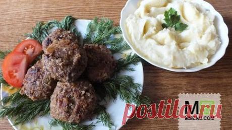 Зразы с грибами и картофельным пюре. - кулинарный рецепт. Миллион Меню