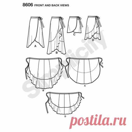 Юбка на запАх! Схемы выкроек и идеи пошива | Юлия о шитье | Яндекс Дзен