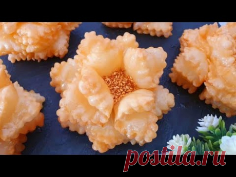 НАУЧИЛА ПОДРУГА АРАБКА!ПОЛОЖИТЕ ТЕСТО В КИПЯЩЕЕ МАСЛО! РЕЗУЛЬТАТ ВАС УДИВИТ!НЕВЕРОЯТНО ВКУСНО К ЧАЮ!
