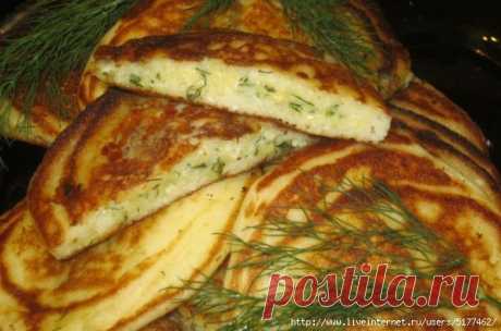 Оладьи с начинкой.Вкуснятина необыкновенная!