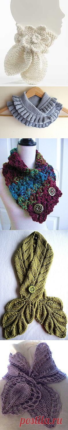 Knitted neck warmer, winter, hand-knitted,gift, fashion,pink and gree…