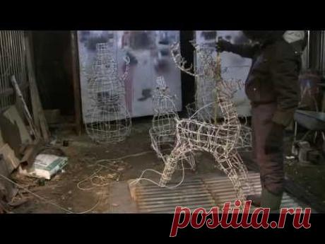 Изготавливаем новогодних оленей из проволоки и светодиодов Часть 1