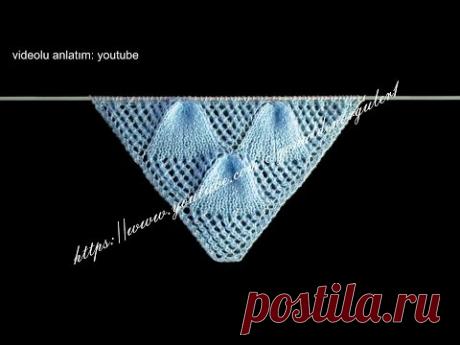 saray süpürgesi örgü modeli şal yapımı