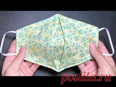 DIY дышащая плиссированная маска для дома | Как сделать легкий урок по пошиву и пошиву 😷