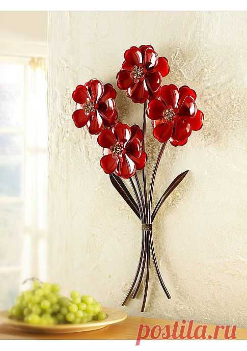 Настенный декор "Букет". Размер ок. 66х40х4 см