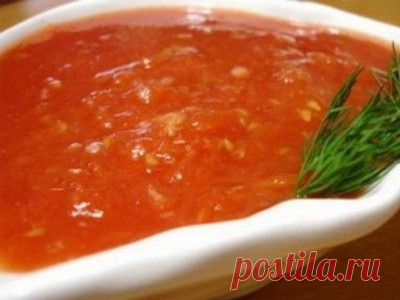 рецепт Подливка из помидоров и перца