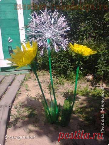 Мастер-класс по поделкам из пластиковых бутылок: Гигантский одуванчик