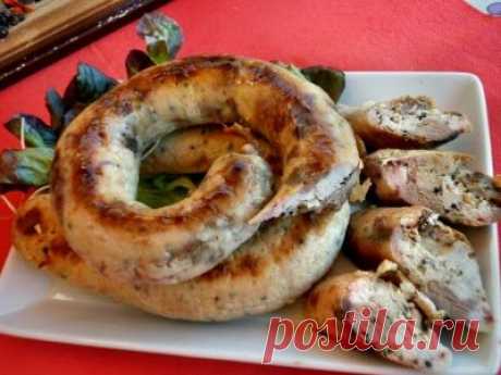 Домашняя колбаса из филе и печени
