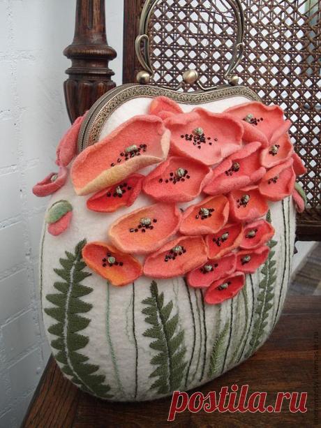 felt bag "poppies" by Yulia | Маковка