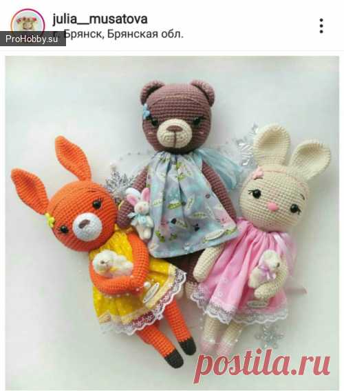 Белочка Юлии Мусатовой / Вязание игрушек / ProHobby.su | Вязание игрушек спицами и крючком для начинающих, мастер классы, схемы вязания