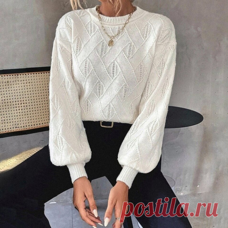 Женственные и непринуждённые вязаные вещи в белом цвете и его оттенках: 5 идей для вязания спицами | Вяжем вместе! | Пульс Mail.ru