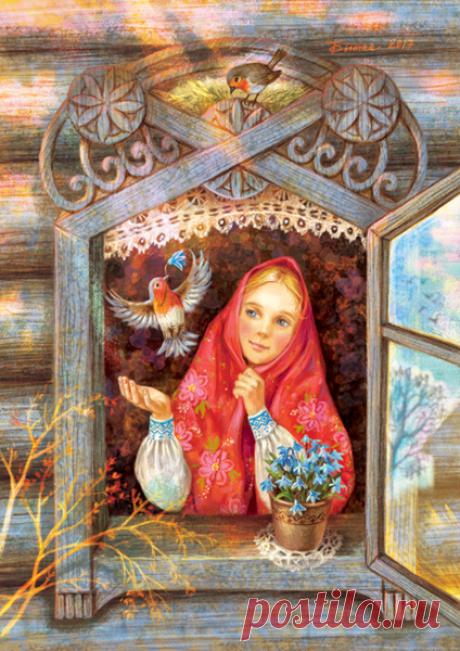 Иллюстрация Зарянка.  Таня Сытая / Tanya Sitaya