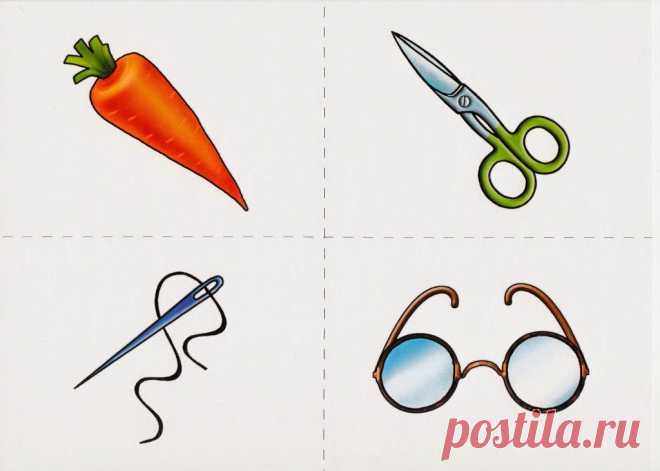 Дружная семейка: "Предметы и контуры" - развивающая игра