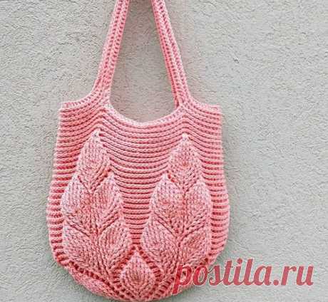 Вязание крючком Leaves Stitch Bag - Мы любим вязание крючком