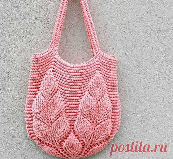 Вязание крючком Leaves Stitch Bag - Мы любим вязание крючком