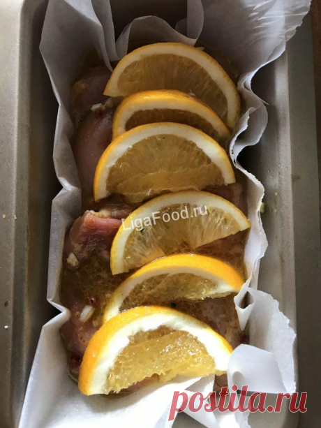 Курица в медово-апельсиновом маринаде с рисом