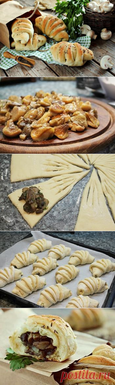 Постные пирожки с грибами