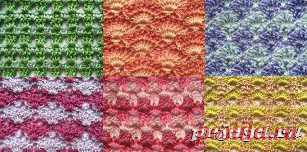 Двухцветные ракушки крючком