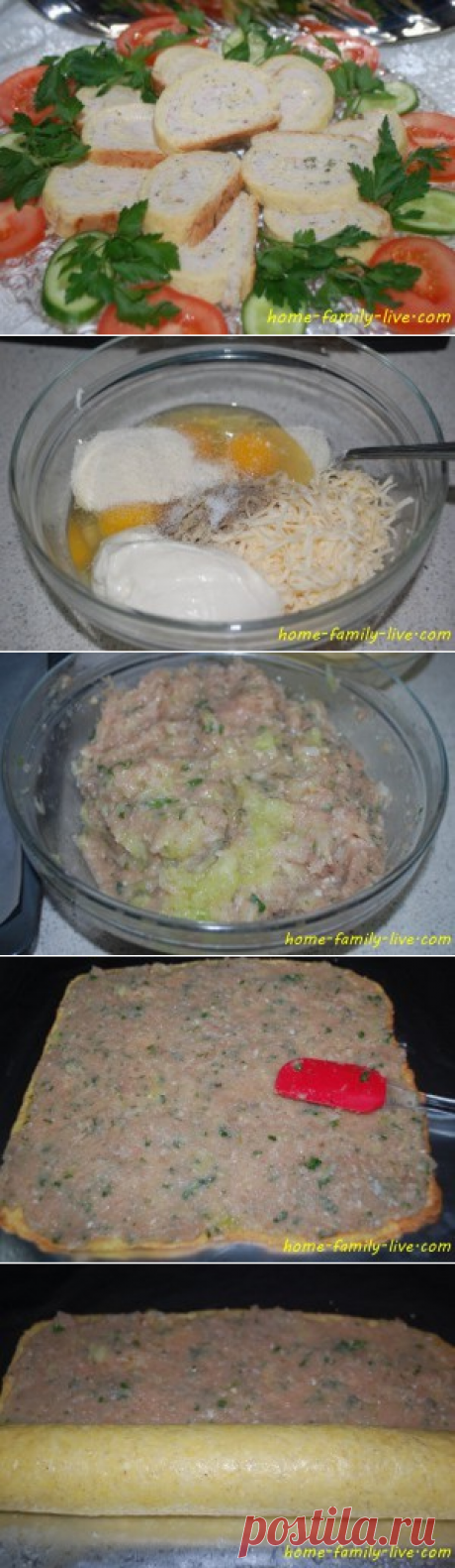 Куриный рулет/Сайт с пошаговыми рецептами с фото для тех кто любит готовить