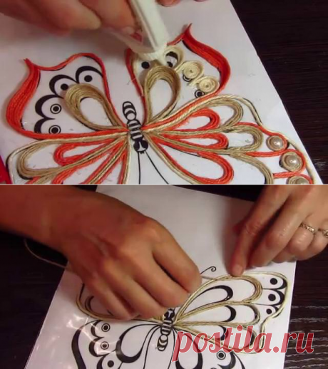 Джутовая филигрань: схемы, узоры, трафарет, мастер-класс, идеи, для начинающих, из шпагата, ниток, картина, шкатулка, фото, видео