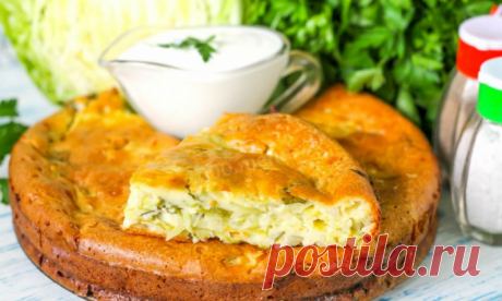 Самый быстрый пирог с капустой: заливаем и готово