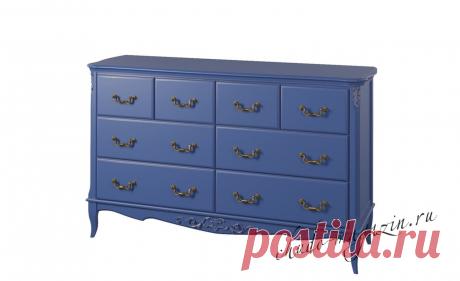 Комод синий 8 выдвижных ящиков