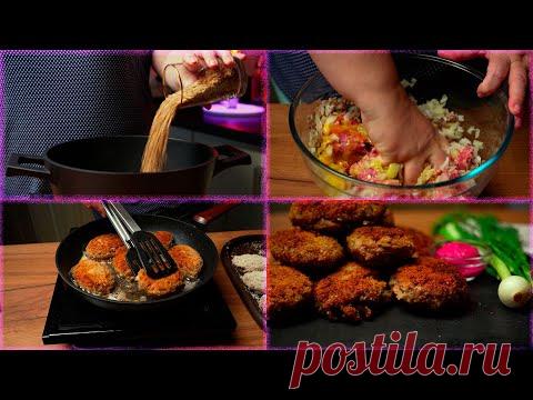 КОТЛЕТЫ из ГРЕЧКИ и ФАРША | Простой РЕЦЕПТ Гречаников - YouTube