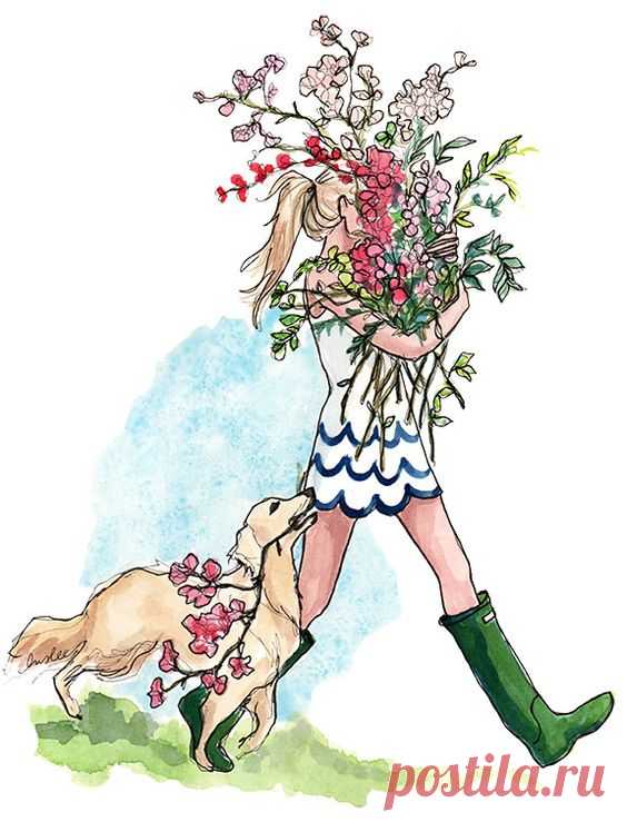 Puppies and flowers and scallops, oh my! It must be April! | The Sketch Book – Inslee Haynes | Random fun stuff