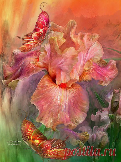 Goddess Of Spring Mixed Media by Carol Cavalaris - Goddess Of Spring Fine Art Prints and Posters for Sale