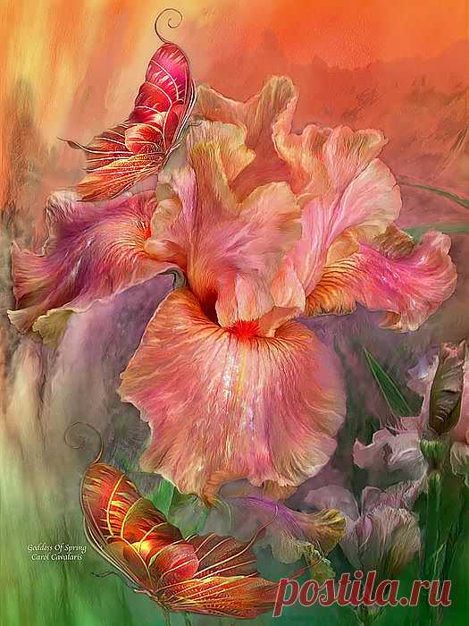 Goddess Of Spring Mixed Media by Carol Cavalaris - Goddess Of Spring Fine Art Prints and Posters for Sale