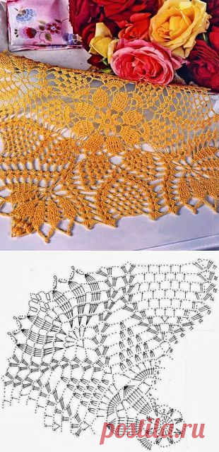 Квадратная салфетка крючком