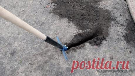 Лопата для прокладки кабеля, из водопроводной трубы