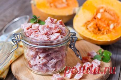 Рецепт цукатов из тыквы