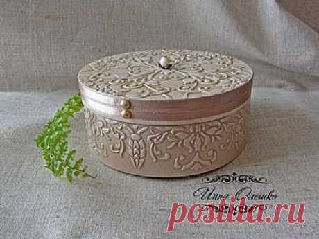 Шкатулочка рельефная &quot;Кружевница&quot; - Ярмарка Мастеров - ручная работа, handmade