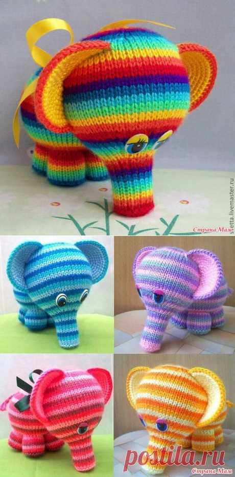 Радужный слонёнок - Вязание