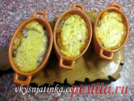 Жульен с грибами и курицей