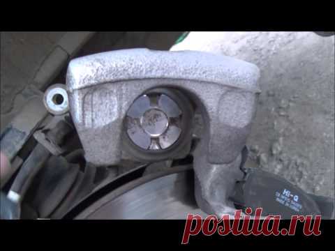замена задних колодок на KIA RIO 3