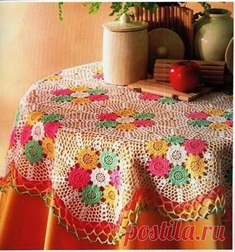 КРАСИВЫЕ СКАТЕРТИ, СВЯЗАННЫЕ КРЮЧКОМ.