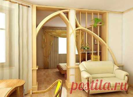 Декоративная перегородка, идея зонирования комнаты